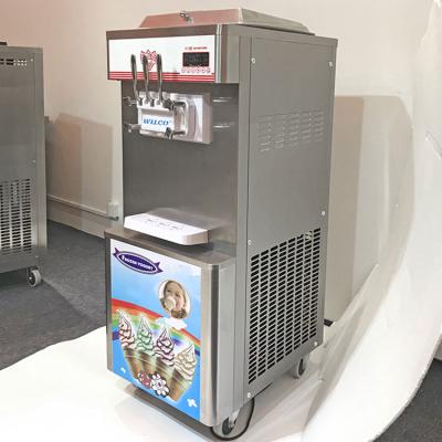 China Snack Factory New Design Automatic Ice Cream Mixer Machine 3 Flavor Soft Ice Cream Machine Factory Price for sale