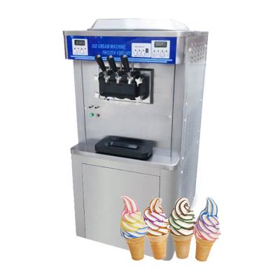 China Popular Automatic Snack Factory Soft Ice Cream Machine Mix Three Flavor Floor Stand Machine For Ice Cream for sale