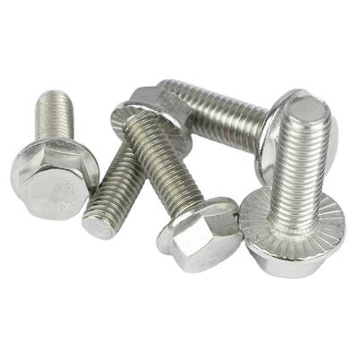 China Titanium stainless steel M6 m8 m10 hex flange bolts packing bolts with six locking holes for motorcycle titanium screw for sale