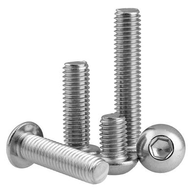 China Pan HSL Socket Hex Head Screws Hexagon Socket Screw With Half Round Head OEM 304 Stainless Steel Hexagon Screw ALLOY 59 SUH 660 for sale