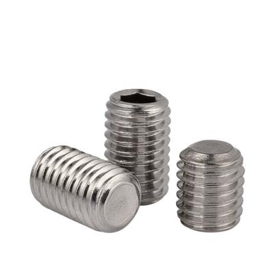 China 2205 Hex Socket Stainless Steel Set Screw Flat Slotted 304 316 Stainless Steel for sale