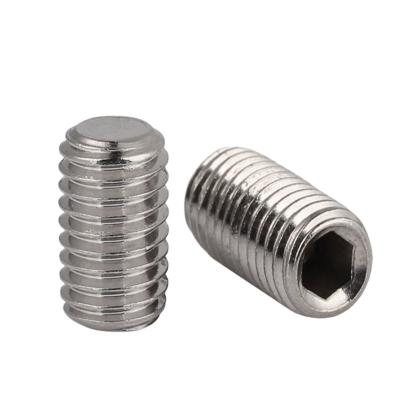 China Concave Pan Stainless Steel Set Screws Hex Socket Point Fastener DIN 916 Standard M5 for sale