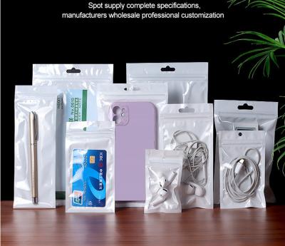 China Recyclable Zop Zipper Lock Poly Packaging Bag White Transparent Plastic Bag for sale