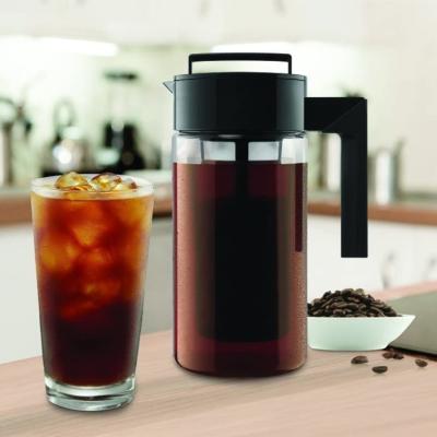 China Sustainable Factory Large Volume Portable Eco-Friendly Plastic Tritan Iced Cold Brew Coffee Maker for sale