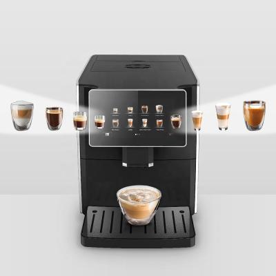 China Hotel New Arrival Full Automatic One Touch Screen Espresso Coffee Machine With Grinder for sale