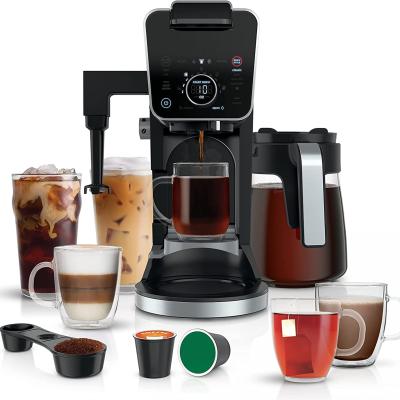 China Easy Operate New Arrival Black Electric 3 Automatic Brew Styles A Single Cup Coffee Maker Machine Set for sale