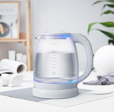 China Cheap 360 Degree Rotating Base Stainless Steel Hotel Househuld 360 Degrees Led Boiling Water White Heating Electric Kettle for sale