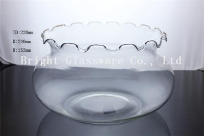 China Custom flower edge design glass fish tank wholesale, glass fish jar for sale