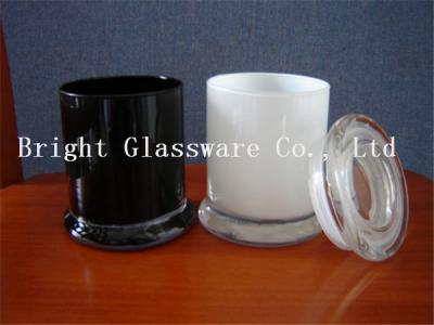 China Beautiful color Glass Candle Jars with cheap price for sale