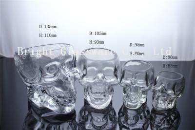 China Clear Glass Skull Beer Cup, mini wine glass shot glass for sale