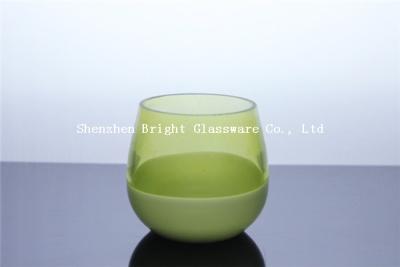 China Green hurricance glass candle holder for decoration for sale