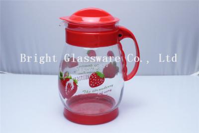 China custom logo glass water bottle, glass tea pot with handle wholesale for sale