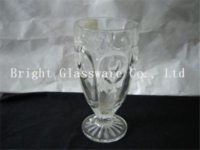 China delicate design milk shake cup, glass ice cream cup wholesale for sale