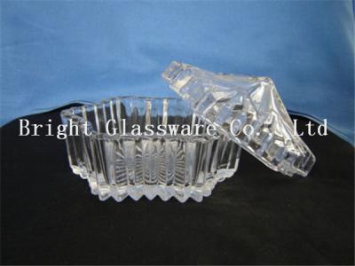 China hot-selling clear glass candy container with lid, fruit plate wholesale for sale