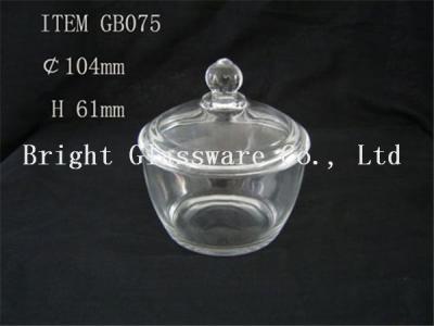 China hot-selling clear glass bowl with lid, glass container cheap for sale