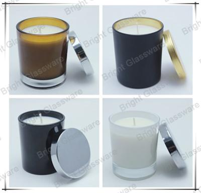 China luxury design candle holder, candle container with metal lid sale in USA for sale