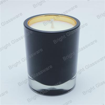 China fashion decoration black candle holder, candle container sale in holiday for sale