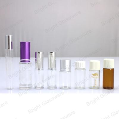 China Custom Mini 10ml apothecary glass bottle with plastic cap for sale