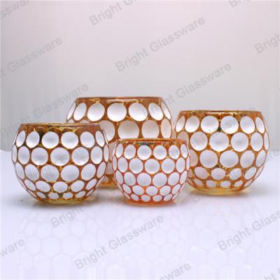 China Customized New Design Glass Mosaic Candle Holder for sale