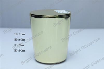 China top popular design electroplated gold candle holder with wax for sale