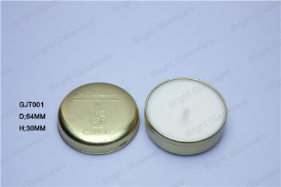 China Custom Gold Candle Jars Tinplate With Custom Emboss Logo for sale