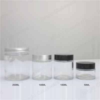 China Factory price 1oz 2oz 4oz 6oz 8oz glass jar with plastic cap for sale