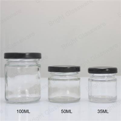 China Cheap 100ml 50ml 35ml glass honey jar, jam jar for wholesale for sale