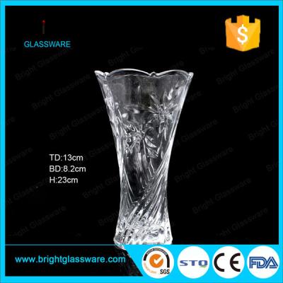 China cheap clear glass vase for decoration for sale