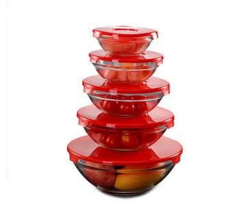 China cheap good quality clear glass bowl with lid in stock for sale