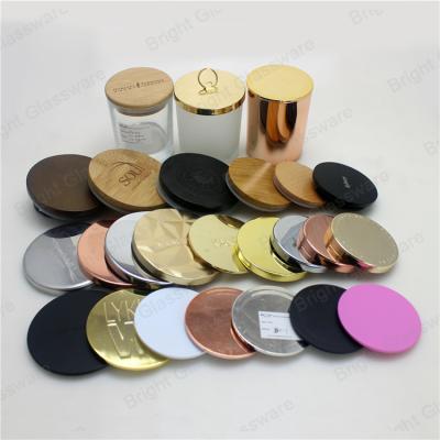 China customized metal candle lids with logo for sale