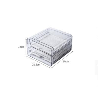 China Hot Selling Fresh-keeping Storage Drawer Household Drawer Freshness Storage Box Stackable Plastic For Kitchen for sale