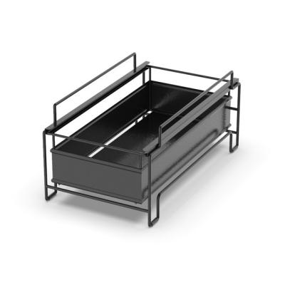 China Sustainable hot selling pull-out kitchen countertop storage seasoning rack can be combined with multi-layer iron storage rack for sale