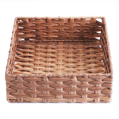 China NEW Viable Straw Woven Storage Basket Household Porch Storage Basket Sundries Compartment Storage Basket for sale