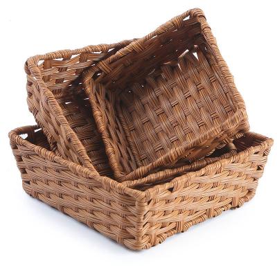 China Hot Selling Woven Trapezoidal Storage Box Viable Storage Box Study Office Plant Plankton for Library and Classroom for sale