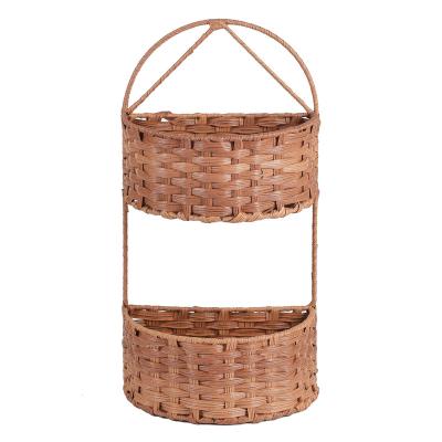 China Double Layers Woven Storage Box Desktop Plant Plankton Sustainable Woven Storage Box For Garden Home for sale