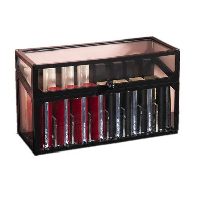 China Viable Hot Selling Cosmetic Box Makeup Organizer Cosmetics Storage Box Transparent Cosmetic Storage Box For Lips for sale