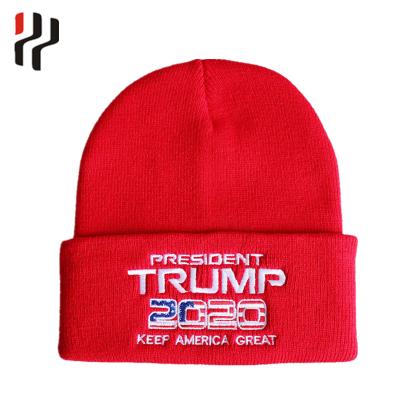 China 2020 Waterproof Donald Trump Red Skullies Beanies Hat, Keep America Great New MAGA Embroidery Hat, Soft Acrylic Knit Beanie Winter Hat for sale