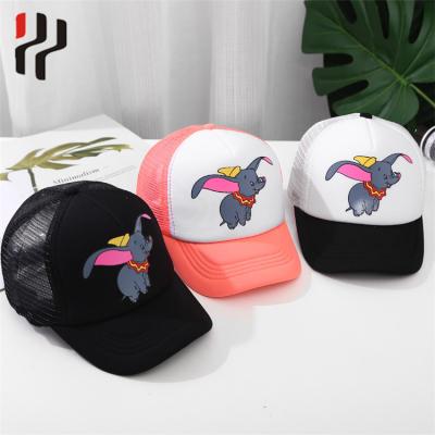 China JOINT 5 Panel Printing Logo Trucker Caps Hats To Mesh Hats With Printing Asshole Logo For Kid for sale