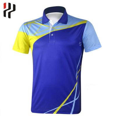 China Breathable Custom Wholesale Badminton Cardinal Apparel Printing Sublimation Design Team Name And Logo Polo Shirt for sale