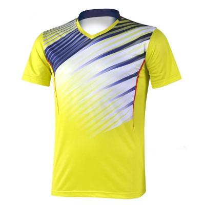 China Breathable Custom Dry Fit Sublimation T Shirt Sports Wear Badminton Wear for sale