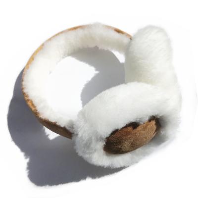 China Daily Life Premium Quality Sheepskin Fur Earmuff Winter Fashion Outdoor Earmuff for sale