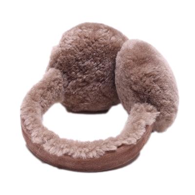 China Daily Life Premium Quality Sheepskin Fur Earmuff Winter Fashion Outdoor Earmuff for sale