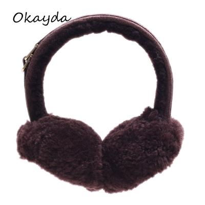 China Comfortable Winter Sheepskin Fur Baby Ear Muff Earmuff for sale