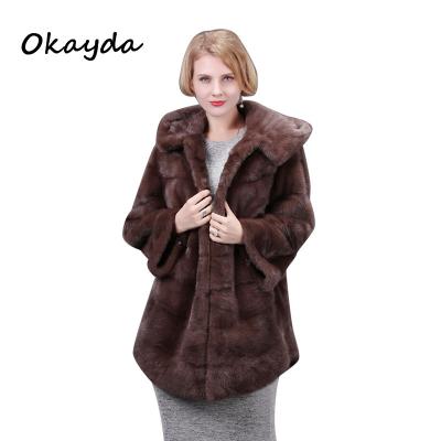 China Sustainable Mink Fur Coat Women For Winter for sale