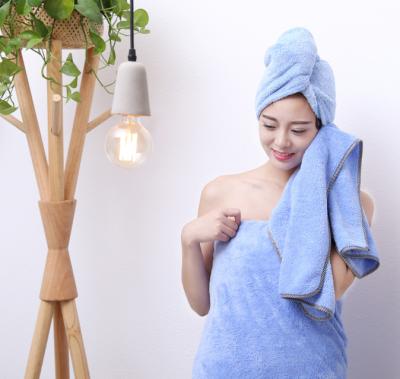 China Hot Selling 2019 New Design QUICK DRY Bathroom Sets Dry Hair Towel Sets/Hand Towel/Bath Towel for sale