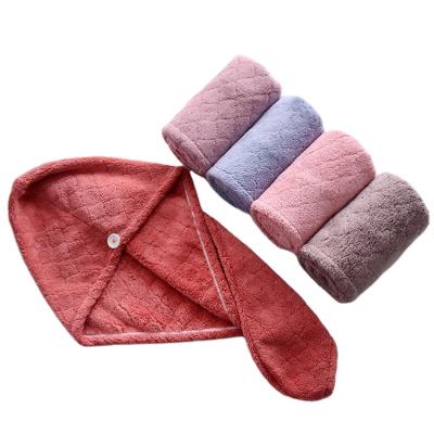 China QUICK DRY Magic Quick Dry Hat Women Dry Hair Towel for Hair Dryer Hair Towel Bath for sale