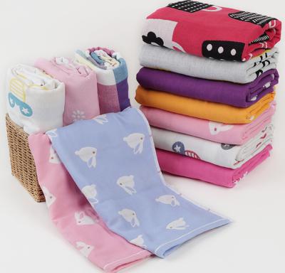 China Colorful QUICK DRY Cotton Gauze Jacquard Baby Towel for sale