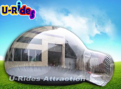 China Pvc Tarpaulin Inflatable Bubble Tent , Clear Inflatable Lawn Tent With One Entrance for sale