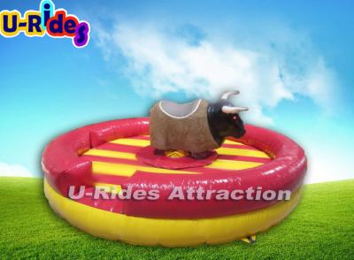 China 220V Adult Automatic Mechanical Rodeo Bull Machine With Spanish Mat for sale