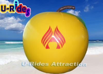 China Round Yellow Apple Shape Inflatable Water Games Buoys Rental 4M Diameters for sale